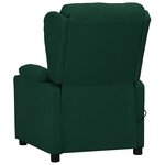 vidaXL Fauteuil de massage Vert foncé Tissu
