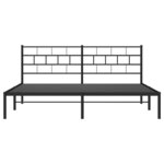 vidaXL Cadre de lit métal sans matelas avec tête de lit noir 193x203cm