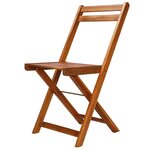 vidaXL Chaises de bistro d'extérieur 2 Pièces Bois d'acacia solide