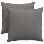 vidaXL Coussins de canapé 2 Pièces Gris clair 45 x 45 cm