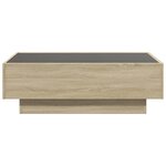 vidaXL Table basse avec LED chêne sonoma 90x50x30 cm bois d'ingénierie