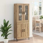 vidaXL Haut Armoire 2 Pièces Chêne artisanal Bois d'ingénierie