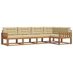 vidaXL Ensemble de canapés d'extérieur 5 Pièces Naturel et Beige