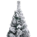 vidaXL Sapin de Noël artificiel mince pré-éclairé et boules vert 240cm