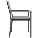 vidaXL Chaises de jardin et coussins lot de 4 noir 54x62 5x89 cm rotin