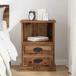 vidaXL Cabinet de chevet Bois ancien 43 x 36 x 60 cm Bois d'ingénierie