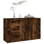 vidaXL Buffet Chêne fumé 100x33x59 5 cm Bois d'ingénierie