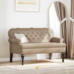 vidaXL Banc Chesterfield Cappuccino 119.5 x 64.5 x 75 cm