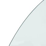 vidaXL Plaque de verre de cheminée Demi-rond 1200x600 mm