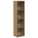 vidaXL Bibliothèque chêne artisanal 36x30x143 cm bois d'ingénierie