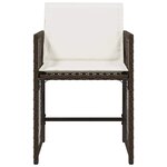 vidaXL Chaises de jardin avec coussins lot de 4 marron résine tressée