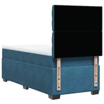 vidaXL Sommier à lattes de lit avec matelas bleu 80x200 cm velours