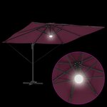 vidaXL Parasol Roma Rouge 286 x 285 x 270 cm Aluminium  Polyester