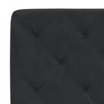 vidaXL Coussin de tête de lit noir 160 cm velours