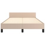 vidaXL Cadre de lit sans matelas cappuccino 120x190 cm similicuir
