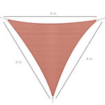 Voile d'ombrage triangulaire grande taille 4 x 4 x 4 m polyéthylène haute densité résistant aux UV rouille
