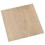 vidaXL Dalles de plancher autoadhésives 55 Pièces PVC 5 11 m² marron