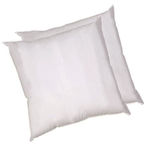 2 oreillers blanc en coton 60 x 60 cm