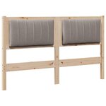 vidaXL Tête de lit capitonnée Marron 135 cm Pin massif