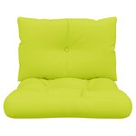 vidaXL Coussins de palette 2 Pièces vert vif tissu