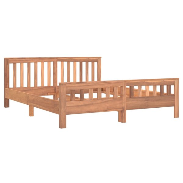 vidaXL Cadre de lit Bois de teck massif 160x200 cm