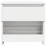 vidaXL Table de chevet blanc brillant 40x30x39 cm bois d’ingénierie