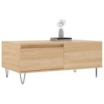 vidaXL Table basse Chêne sonoma 90x50x36 5 cm Bois d'ingénierie