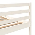vidaXL Cadre de lit Blanc Bois massif 180x200 cm Super King