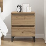 vidaXL Table de chevet Chêne artisanal 40x35x50 cm Bois d'ingénierie