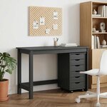 vidaXL Ensemble bureau et cabinet roulant MOSS 2 Pièces Gris