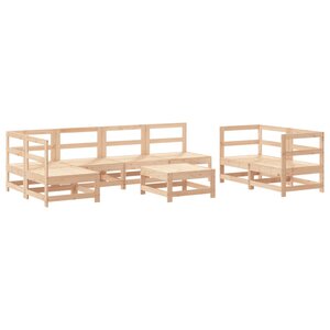 vidaXL Salon de jardin 8 Pièces Bois de pin massif
