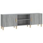 vidaXL Meuble TV Sonoma gris 150x30x50 cm Bois d'ingénierie