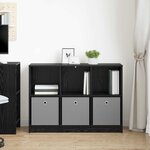 vidaXL Buffet Chêne noir 102 x 32 x 73 5 cm