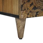 vidaXL Meuble TV Marron 80 x 33 5 x 46 cm Bois de mangue massif