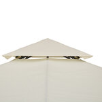 Toile de toit de rechange pour pavillon tonnelle tente 3x3m crème