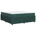 vidaXL Cadre de lit avec matelas Vert foncé 180 x 200 cm Velours