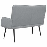 vidaXL Sofa 2 places Gris clair 115 x 61 x 87 cm Tissu