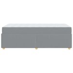 vidaXL Cadre de lit avec matelas Gris clair 90 x 200 cm tissu