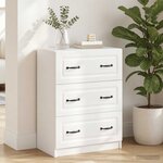vidaXL Armoire à tiroirs Blanc 66 x 34 5 x 87 cm Bois d'ingénierie