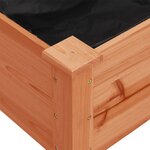 vidaXL Jardinière sur roues avec doublure brun 118x59x80 cm bois sapin