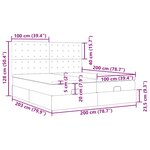VidaXL Cadre de lit ottoman avec matelas bleu 200x200cm tissu