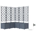 vidaXL Jardinières de jardin 1 pc Gris clair 120 x 120 x 142 cm