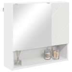 vidaXL Armoire Miroir Blanc 59 x 17 x 55 cm Bois d'ingénierie