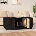 vidaXL Table basse Noir 100x50x41 cm Bois massif de pin