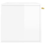 vidaXL Armoire murale blanc brillant 80x36 5x35 cm bois d'ingénierie