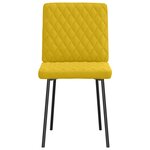 vidaXL Chaises à manger lot de 2 Jaune Velours