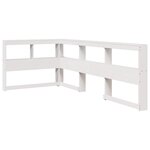 vidaXL Lit bibliothèque sans matelas blanc 90x190cm bois de pin massif
