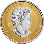 Monnaie en or 200 dollars g 33.17 millésime 2023 maple leaf