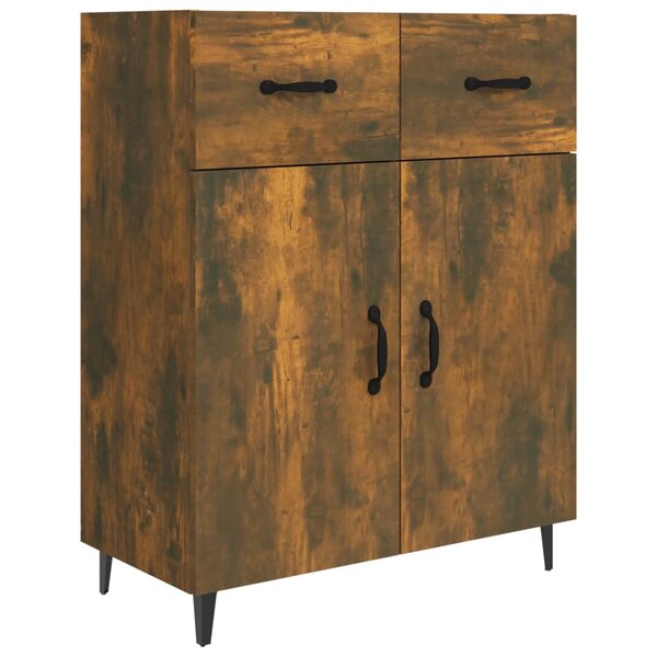 vidaXL Buffet chêne fumé 69 5x34x90 cm bois d'ingénierie