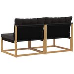 vidaXL Sofa de milieu extérieur Bois d'acacia massif et Textilène